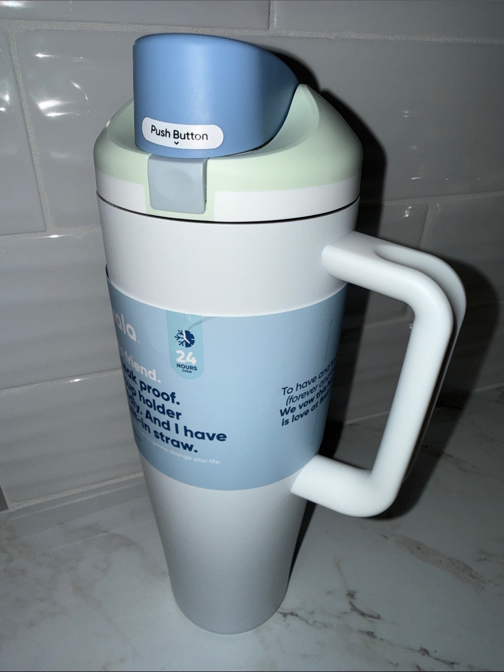 Owala FreeSip 40oz Tumbler with Side Handle Iced Breeze NWT - Picture 10 of 10
